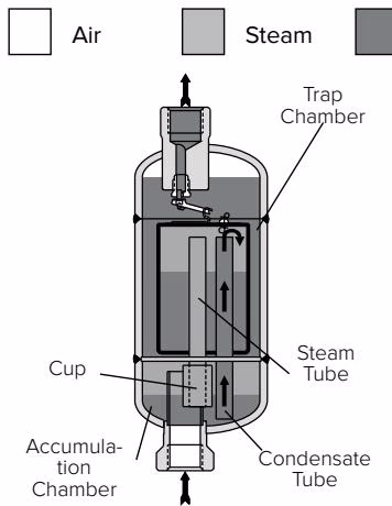 Armstrong 倒置桶蒸汽疏水阀 – 401-SH 和 501-SH 型 Armstrong 401-SH & 501-SH trap draining drip leg on steam main