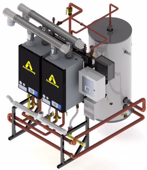 Armstrong ABH 热水产生和控制解决方案 Armstrong ABH water heater assembly with The Brain DRV
