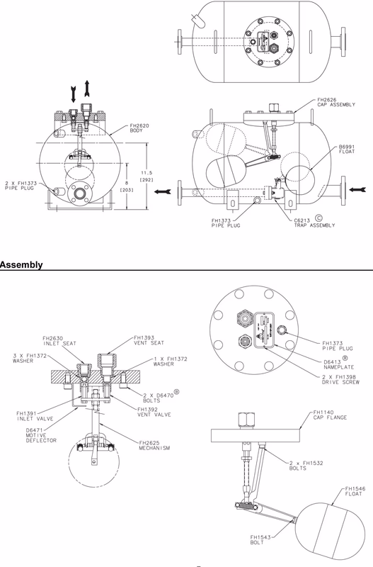 Армстронг (Armstrong) EDD-6 крышка в сборе и внутренний механизм