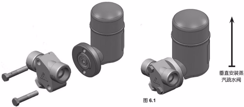 阿姆斯壮 Armstrong 浮球热静力式蒸汽疏水阀 – FF-4000 系列 阿姆斯壮 Armstrong FF-4000 系列安装蒸汽疏水阀并连接万向接头