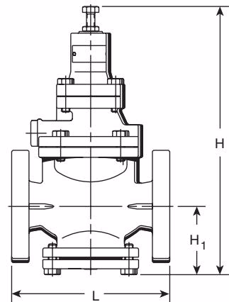 Armstrong 内部先导柱塞型减压阀 – GP-1000 系列 Armstrong GP-1000 Series flanged connection model