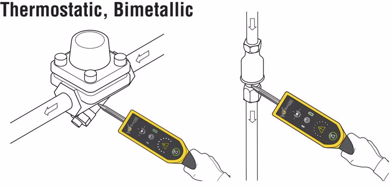 Armstrong SAGE UMT® proper probe touch point for thermostatic bimetallic traps