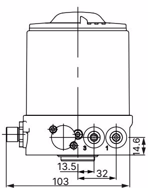 BURKERT 20024913 Burkert 8691 Dimensions for mounting on process valve ELEMENT Type 21xx