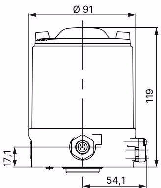 宝德 BURKERT 20024948 宝德 BURKERT 8691 型侧面尺寸图