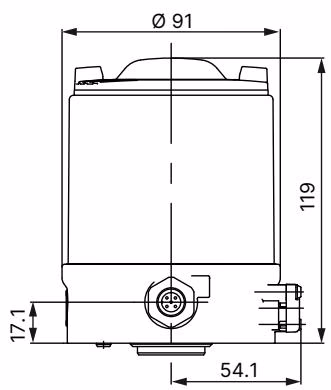 BURKERT 20024948 Burkert Type 8691 side dimensions