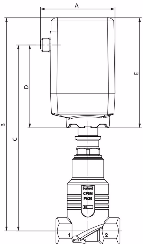 宝德 BURKERT 20032566 宝德 Burkert 3281 直座版本尺寸