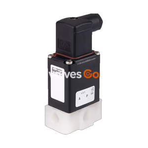 BURKERT 20036867 Type 0330 2/2-Way Solenoid Valve, PVDF, NPT 1/4, 24V DC