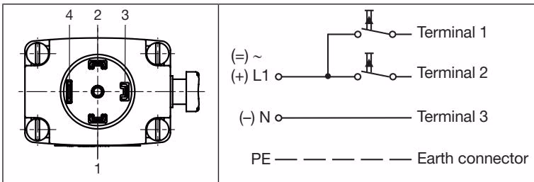 Burkert 20049679 Type 5282 Circuit diagram for pulse connection