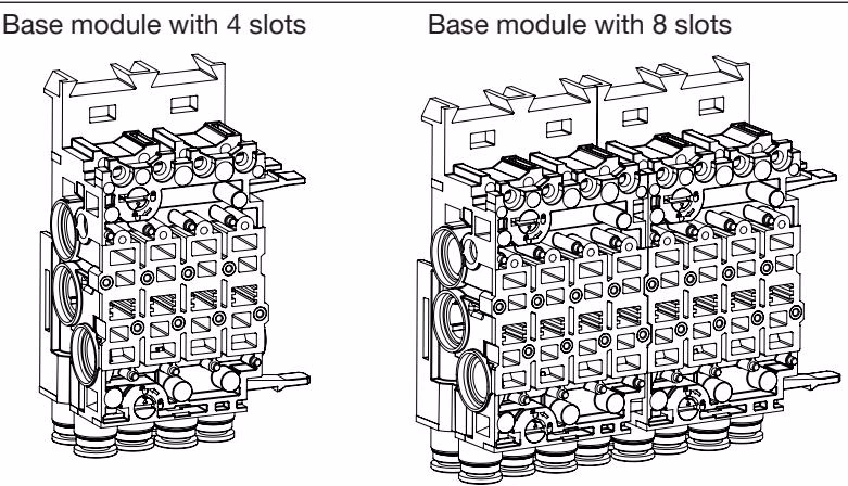 Burkert 20062113 Type 8647 overview of the pneumatic base module