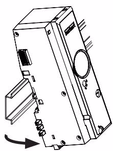 Burkert 20073453 loosening connection module from standard rail