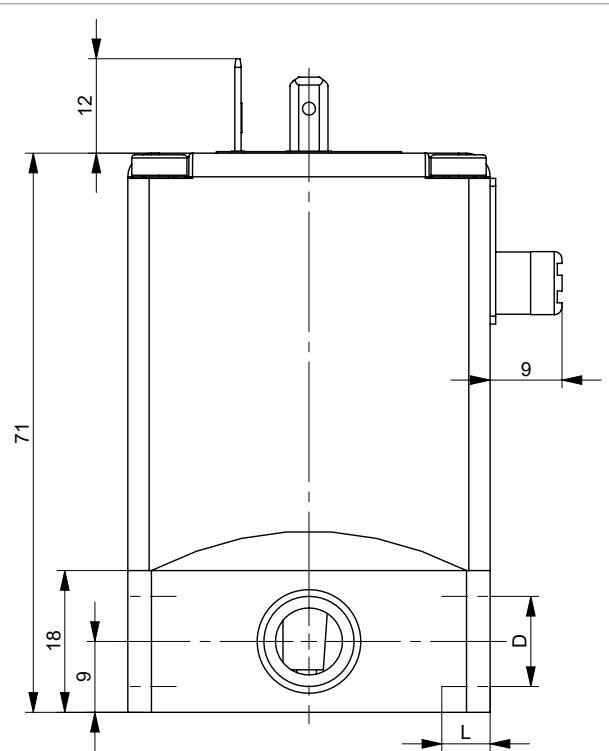 宝德 (Burkert) 20075566 0330 型金属阀体尺寸