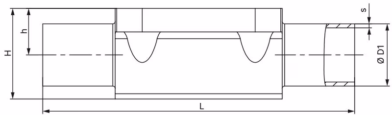 BURKERT 20082538 Type 2973 forged body welded connection dimensional drawing
