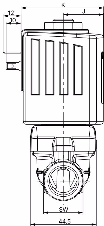 BURKERT 20089308 Dimensions table for DN 13