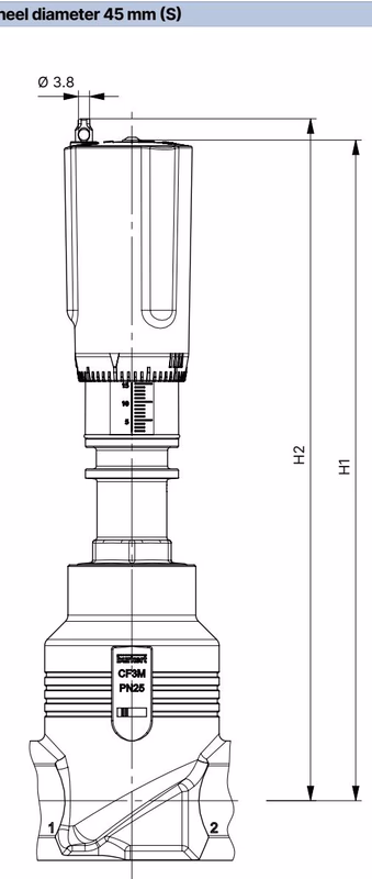 Бюркерт BURKERT 20122470 Type 2961 чертеж размеров привода