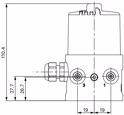 Бюркерт BURKERT 20127653 Type 8697 размеры для монтажа на клапаны ELEMENT
