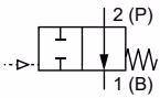 BURKERT 20136304 Control function B normally opened by spring force