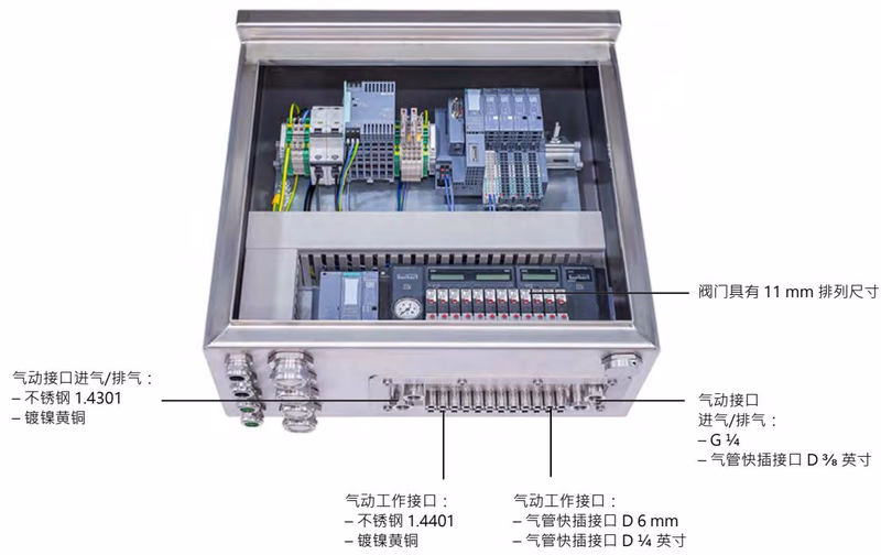 宝德 BURKERT 20137119 宝德 BURKERT 8647 型不锈钢或阳极氧化铝 AirLINE Quick 适配器