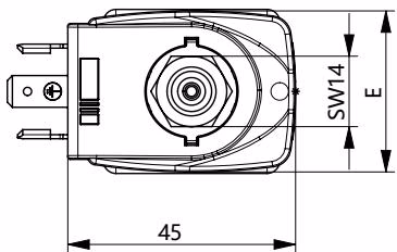 宝德 BURKERT 20142531 宝德 BURKERT 6014型 尺寸表格