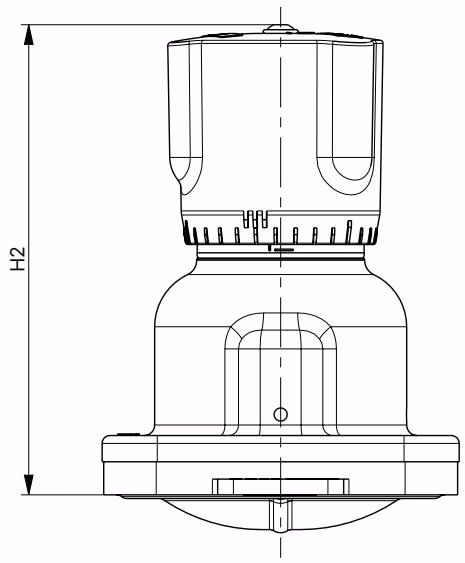 BURKERT 20149357 manual actuator dimensions closed position