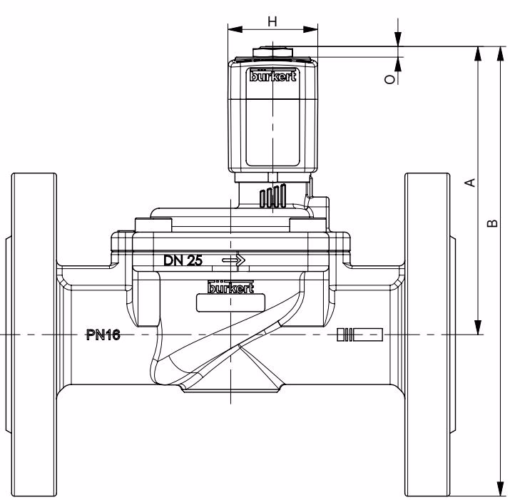 Бюркерт BURKERT 322502 Бюркерт (Burkert) 6281 размеры фланцевого исполнения