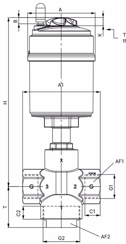 BURKERT 336909 Type 2106 dimensions diagram