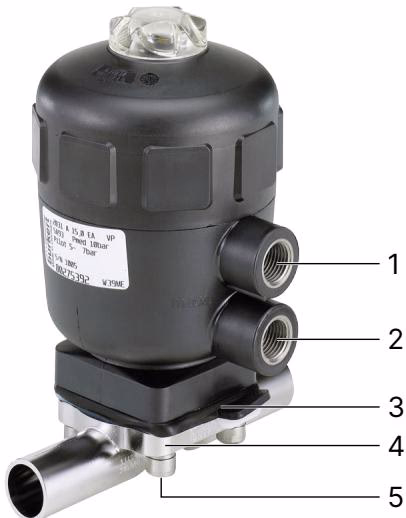 BURKERT 347822 Type 2031 installing the actuator on the valve body