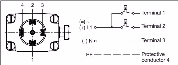 BURKERT 351181 Burkert Type 6430 circuit diagram connection of pulse valve