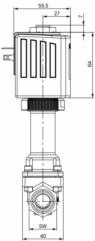 Бюркерт BURKERT 352614 Type 6026 размерный чертеж 2