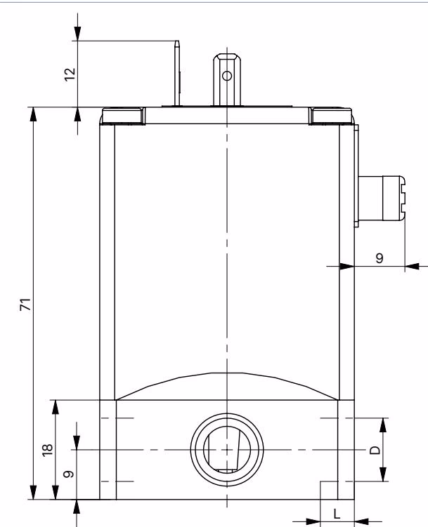 Burkert 353673 metal body dimensions