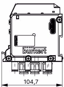 Бюркерт BURKERT 361452 Размеры для 4-, 8- и 12-местных вариантов