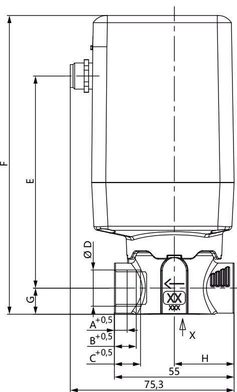 宝德 BURKERT 379024 螺纹版本正面尺寸