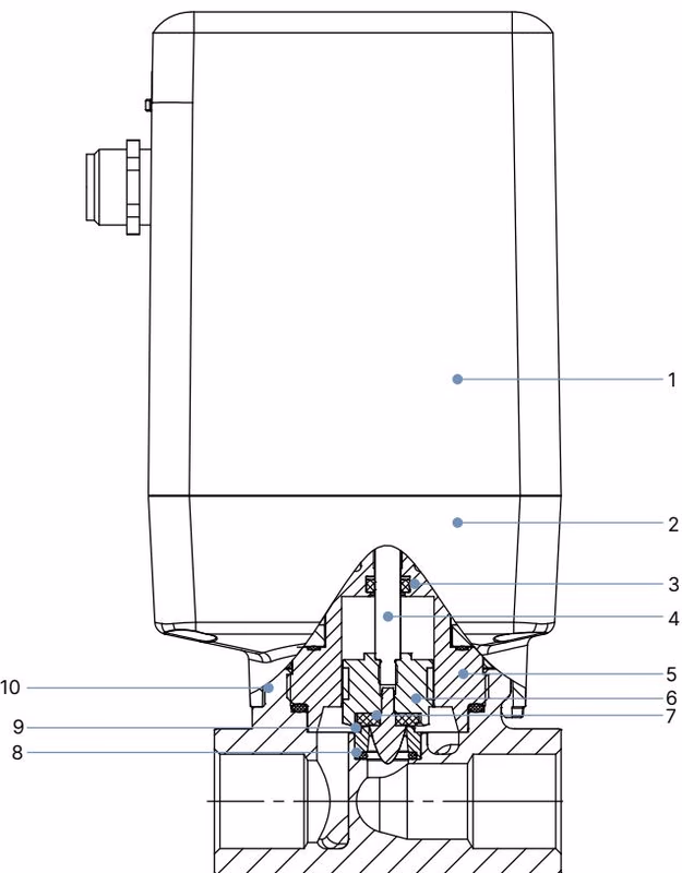 宝德 BURKERT 379024 材质规格剖面图