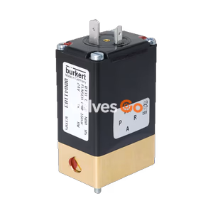 BURKERT 387300 (Type 0331) 2/2-Way Direct-Acting Solenoid Valve, Brass, 24V DC
