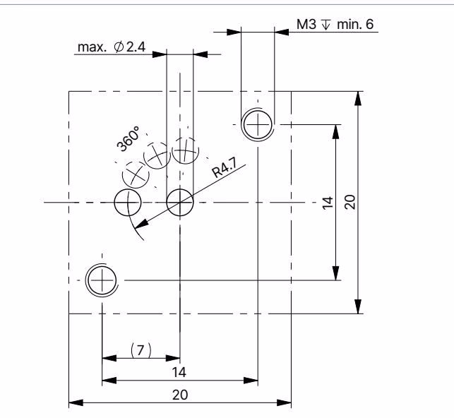 BURKERT 389711 Type 7011 flange pattern geometry