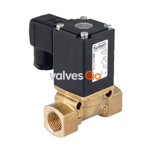 BURKERT 43084 (Type 0256) Direct-Acting 2/2-Way Solenoid Valve, G 1/4 Brass, 24V DC