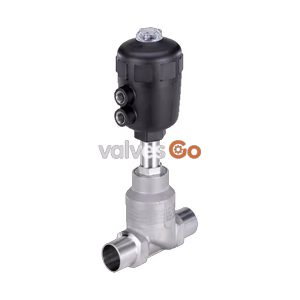 BURKERT 466450 2/2-Way Pneumatic Globe Valve, Weld End