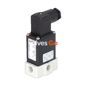 BURKERT 48042 Type 0330 3/2-Way Direct-Acting Solenoid Valve, PP/EPDM, G1/4, 24V DC