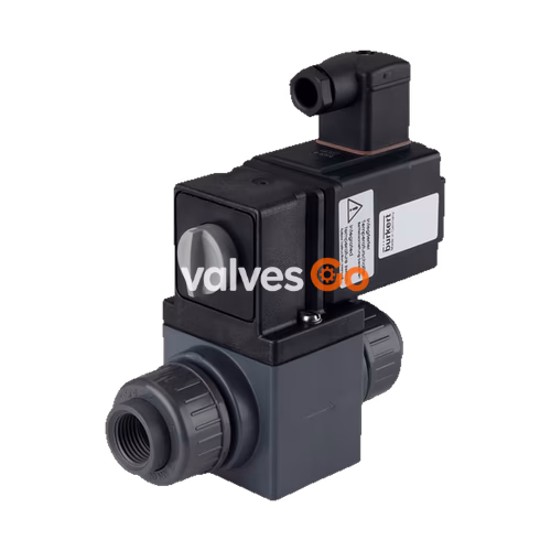 BURKERT 49222 2/2-Way Solenoid Valve, PVC, G 3/4, 24V