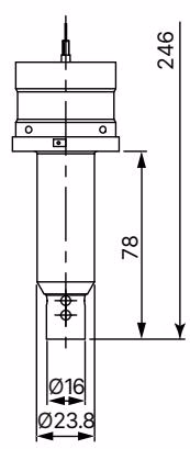 BURKERT 559616 Type 8222 dimensions for cell constant C = 0.1 cm-1