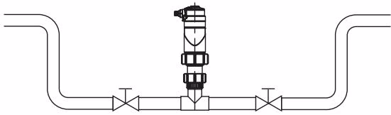Burkert 560701 Type S022 bypass installation for analysis measurement
