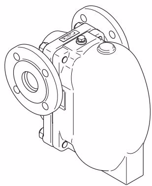 GESTRA UNA 23h/25h/26h horizontal installation ball float steam trap cross-section