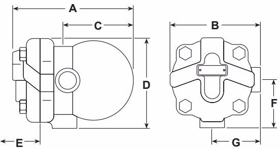 Spirax Sarco AE14 Dimensions