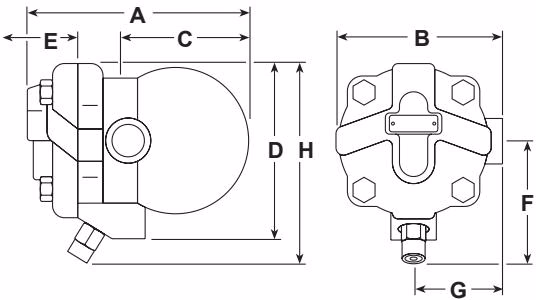 Spirax Sarco AE14SV Dimensions