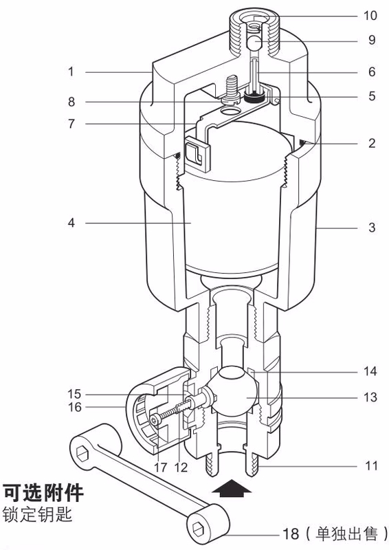 Spirax Sarco AE30 Automatic Air Vent Valve for Liquid Systems - Structure Drawing
