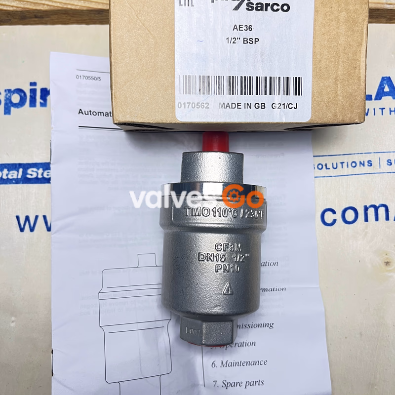 Spirax Sarco AE36/AE36A Automatic Air Vent Valve for Liquid Systems - Package