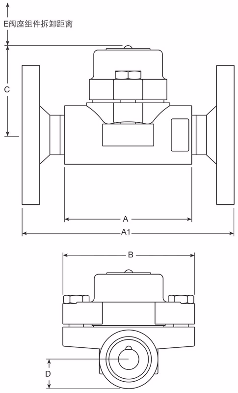 Spirax Sarco AVC32 Carbon Steel Steam System Air Vent Valve - Dimension Drawing