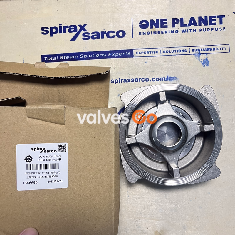 Spirax Sarco DCV3 METAL Stainless Steel Disc Check Valve - DN65 Front View