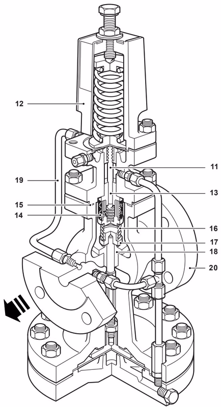 Spirax Sarco DP143 construction diagram part numbers 11 to 20