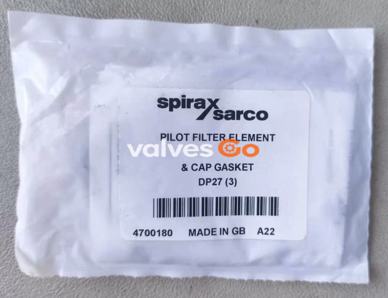 Spirax Sarco DP27 pilot filter element and cap gasket - packaging