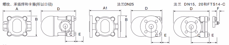 斯派莎克 Spirax Sarco FTS14 尺寸图